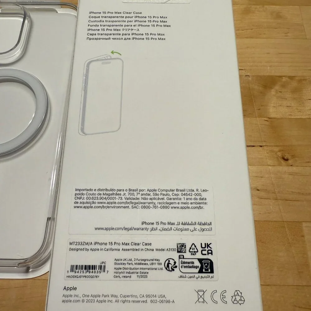 Apple Clear Case for 15 Pro Max